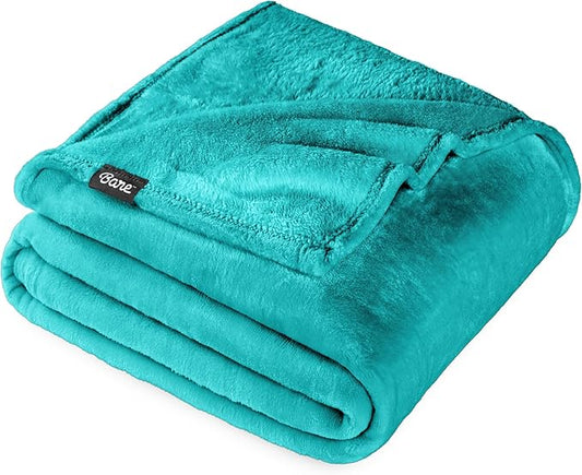 Bare Home Fleece Blanket - Twin/Twin Extra Long - Ultra-Soft Lightweight for Bed, Sofa, and Couch - Luxury Microplush - Cozy Warm Blanket (Twin/Twin XL, Emerald)