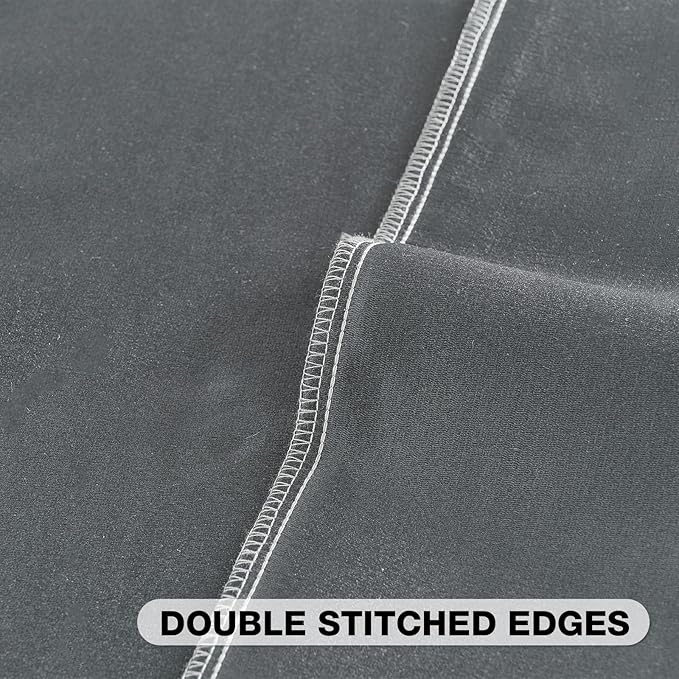 FUTEI Dark Grey Chenille Decorative Throw Pillow Covers 20x20 Inch Set of 2,Soft Crushed Striped Texture Cushion Case,Modern Home Decor for Couch Bed Living Room