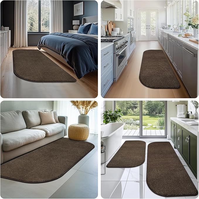 Washable Kitchen Rug 24" x 35.5" / 60cm x 90cm, Non Slip Kitchen Mat for Floor, Absorbent Indoor Throw Rug for Laundry, Bathroom, Bedroom, Door