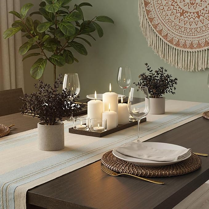 DomeStar 2PCS Faux Eucalyptus Stems, Artificial Eucalyptus Plants Greenery Stems in Pots with Gift Bags and Ribbons for Shelf Desk Home Bathroom Modern Farmhouse Living Room Coffee Table Decor (Black)