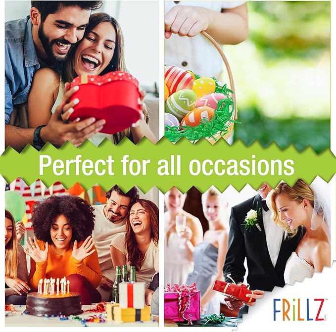 Frillz Crinkle Cut Paper Shred Filler for Baskets, Gifts, Packing and Protecting your Halloween, Fall Festival, Birthday and other events (1 pound, Candy Corn)