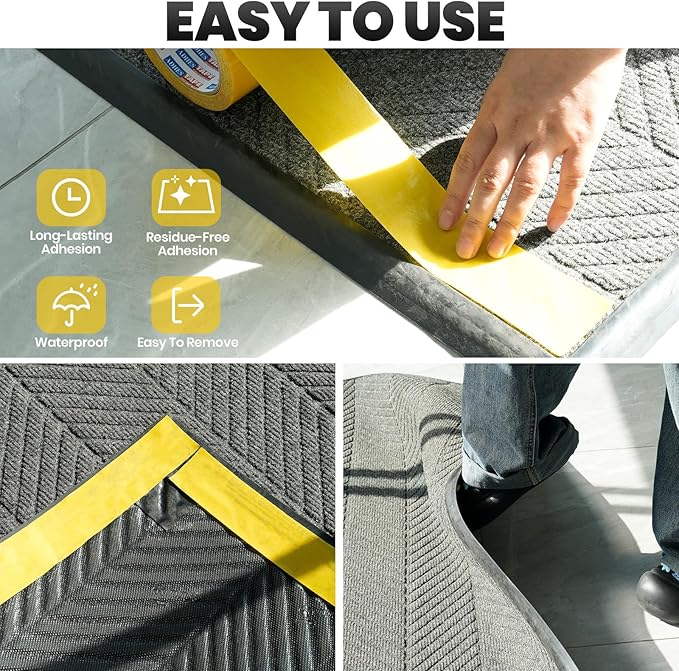 ADHES Double Sided Carpet Tape for Area Rugs – 2 Inch x 30 Yards, Heavy Duty Adhesive, Residue-Free, Rug Gripper for Hardwood Floors, Tile, and Carpeted Surfaces