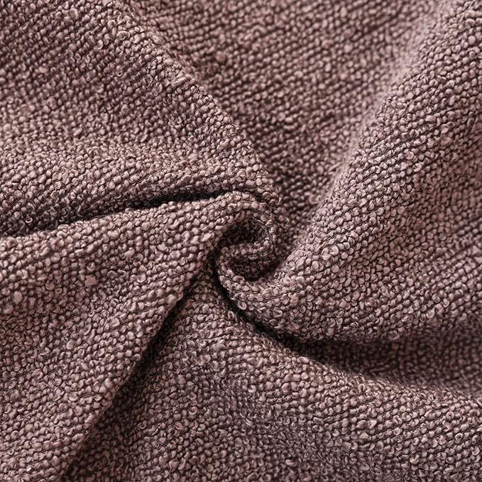 Foindtower Decorative Textured Boucle Throw Pillow Covers Accent Solid Pillow Cases Neutral Soft Cozy Couch Cushion Case for Chair Sofa Bedroom Living Room Home Decor 18x18 Inch,1PC,Dark Purple