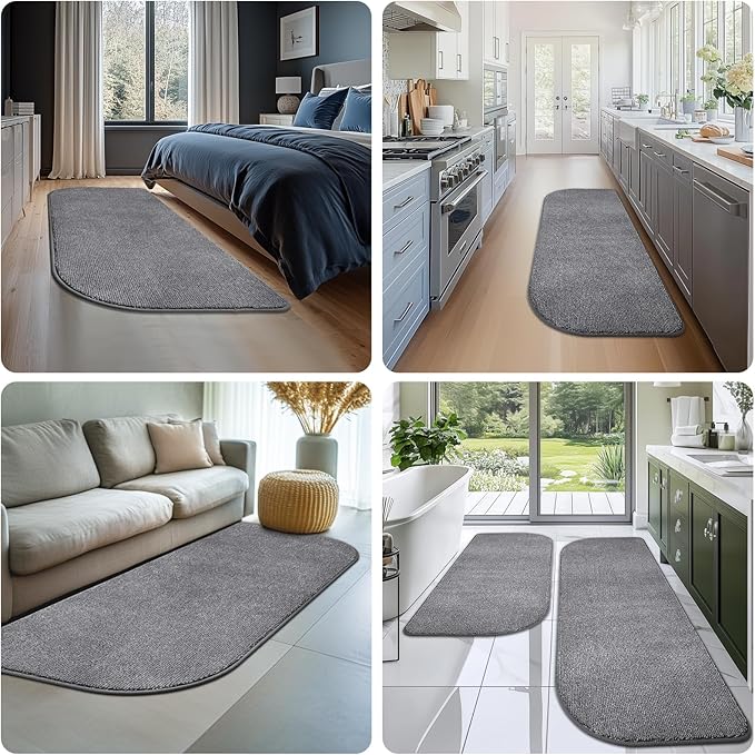 Washable Kitchen Rug 24" x 70" / 60cm x 180cm, Non Slip Kitchen Mat for Floor, Absorbent Indoor Entryway Runner Rug for Laundry, Bathroom, Bedroom (Roll Packing)