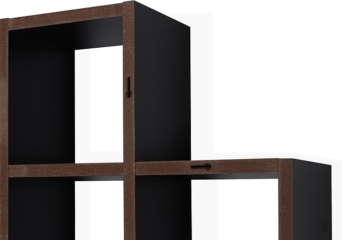 Danya B. Cubby Chessboard Wall Shelf - Horizontal or Vertical (Black)