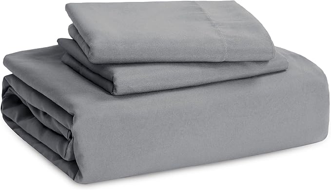 Bedsure Grey California King Duvet Cover - Prewashed Cotton-Like Extra Soft Bedding Set, Includes 1 Cal King Duvet Cover 104x98 Inches with Zipper Closure & 2 Pillow Shams, Comforter Not Included