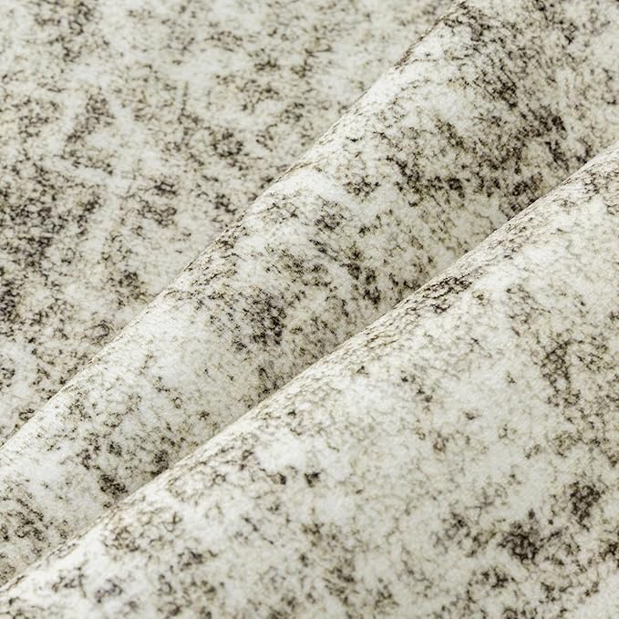 PureCozy 5x7 Area Rug Washable Vintage Neutral Living Room Carpet Large Indoor Non Slip Taupe Bedroom Distressed Low Pile Retro Accent Throw Rug for Dining Room