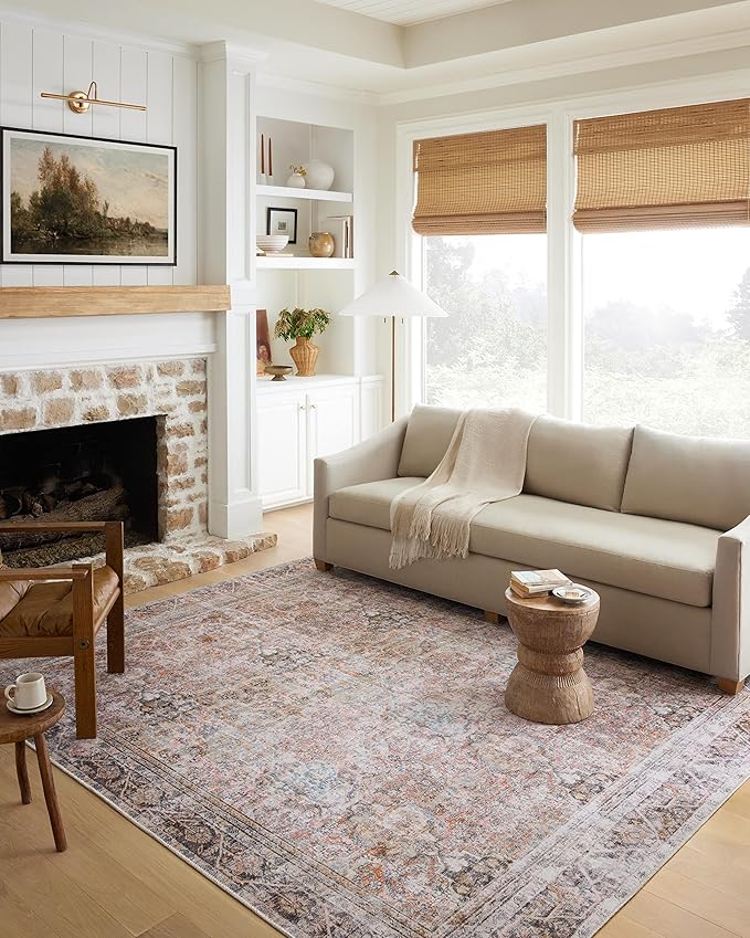 Loloi Adrian Collection ADR-05 Sunset/Charcoal 3'-6" x 5'-6", .19" Thick Accent Rug