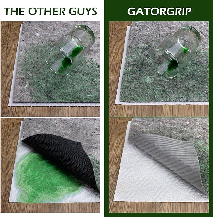 Waterproof GATORGRIP Non-Slip Rug Pad, 4ft Round, Pet-Friendly, Safe for All Floors, Made in The USA, Low-VOC