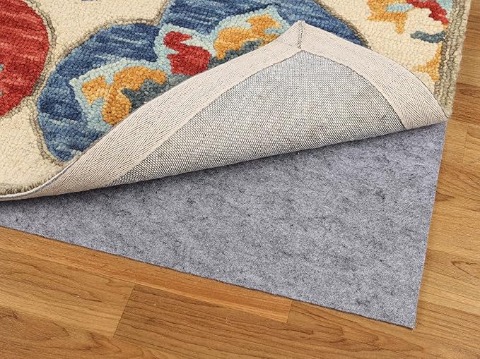Superior Indoor Area Rug Pad, Non-Slip, Non-Skid, Floor Protector, Hardwood and Tile Floor Padding, Furniture Protector Pad, Carpet Gripper Mat, Felt and Rubber Rug Grip, Lima Collection, 4' x 6'