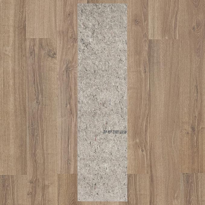 Mohawk Home 2' x 12' Non Slip Grip Rug Pad 3/8" Thick Dual Surface Felt Cushion + Rubber Gripper - Safe for All Floors