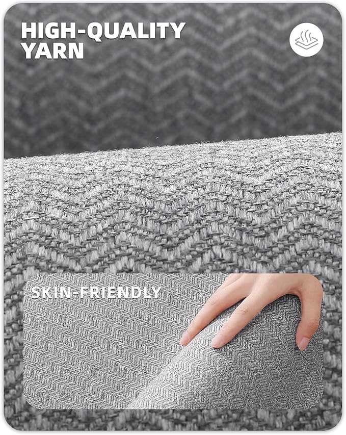 Color&Geometry Kitchen Rugs Kitchen Mats for Floor, 17"X79" Light Grey Kitchen Rugs Non Slip Washable with Rubber Backing, Quick Dry, Low Pile, Easy Clean Kitchen Runner Rug Kitchen Sink Mat