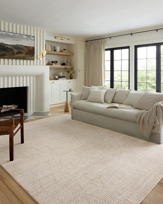 Loloi Kamala Collection KAM-03 Natural/Mist 5'-3" x 7'-9" Area Rug