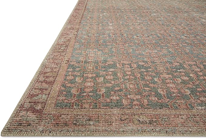 Loloi Angela Rose Aubrey Collection AUB-04 Blue/Terracotta 2'-0" x 5'-0", .19" Pile Height, Accent Rug