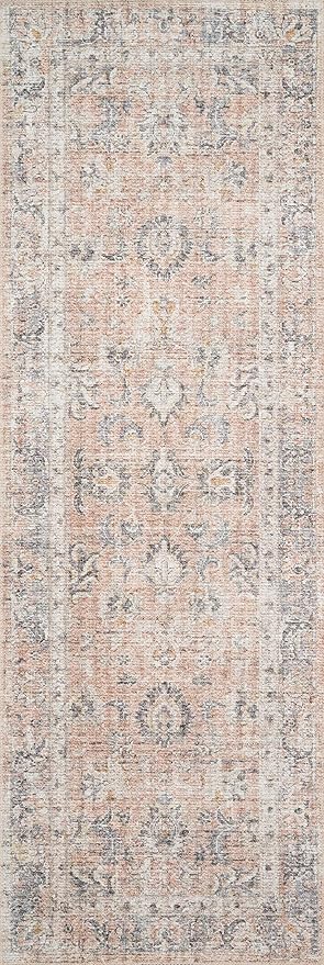 Loloi Skye Collection SKY-01 Blush/Grey 2'-6" x 10'-0" Runner Rug