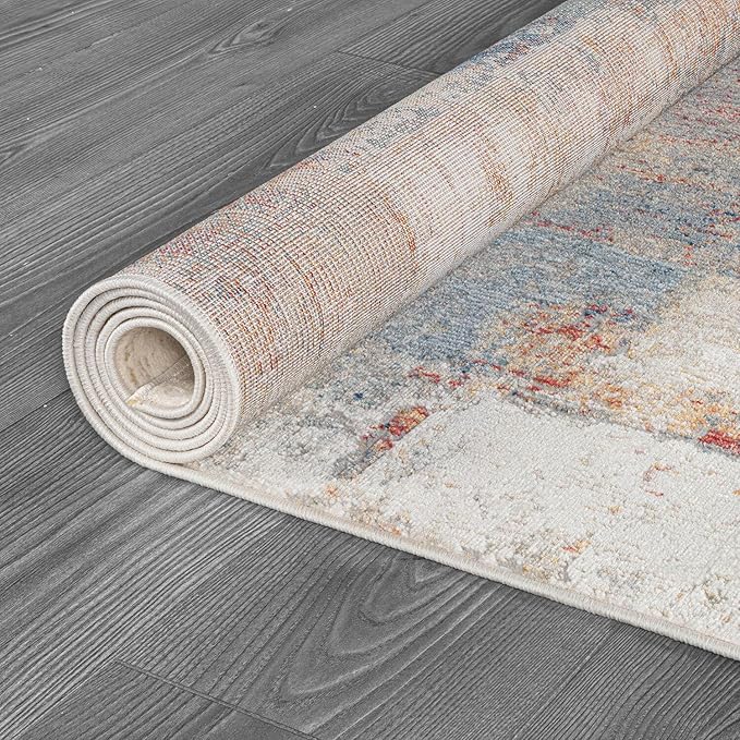 Beverly Rug Modern Abstract Runner Rug 2x7 Luxury Ultra Soft Vintage Indoor Area Rugs for Living Room Stain Resistant Non Shedding Indoor Carpet Alfombras para Salas Modernas (2 x 7 Multi)