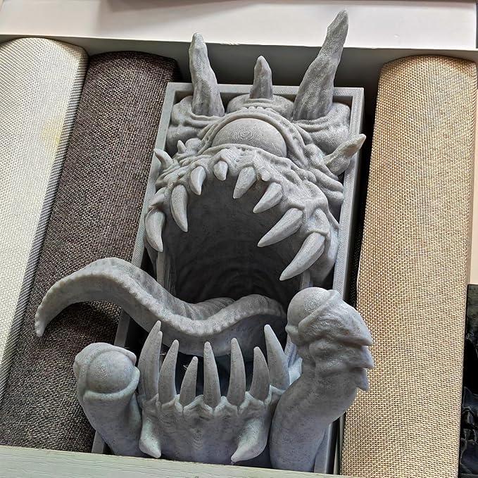 Cthulhu 3D Printing Decorative bookend Lightweight Durable Bookcase Accessories for Friends Fashion bookend Book Lovers Ideal for Home Decoration (Grey)