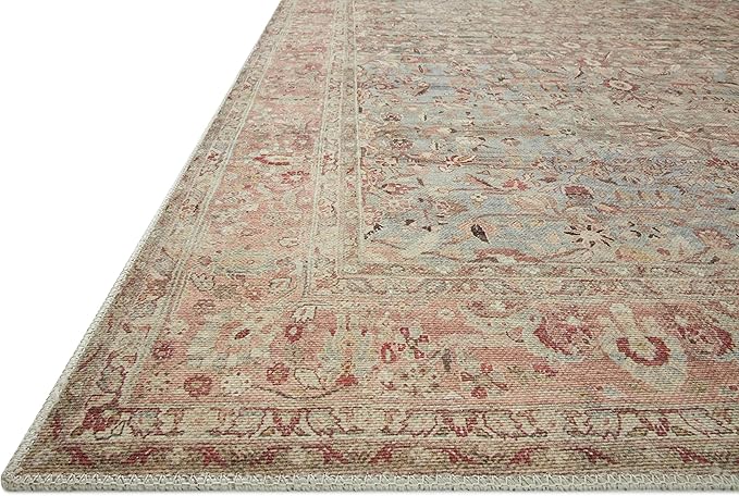 Loloi Adrian Collection ADR-06 Ocean/Clay 2'-6" x 7'-6", .19" Thick Runner Rug