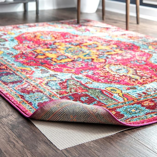 nuLOOM 9' x 12' Non-Slip Gripper Rug Pad, Cushioned for Comfort & Floor Protection, Skid Resistant Pads for Hard Floors Under Carpet Mat Cushion, Customizable Protection