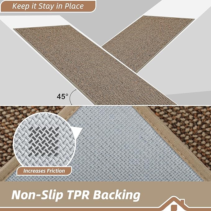 BEQHAUSE 20"x32" Entryway Rug Indoor Door Mat Non-Slip Washable, Hallway Rugs Absorbent & Stain Resist Hall Carpet Runner Rugs for Entryway, Front Door Floor Mats Laundry Room Rugs for Entry, Taupe