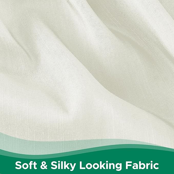 Biscaynebay Wrap Around Bed Skirts for Queen Beds 15" Drop, Ivory Adjustable Elastic Dust Ruffles Easy Fit Wrinkle & Fade Resistant Silky Luxurious Fabric Machine Washable
