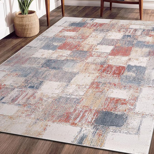 Beverly Rug Living Room Rug 4x6 Modern Luxury Ultra Soft Vintage Indoor Area Rugs for Kitchen Dining Room Stain Resistant Non Shedding Indoor Carpet Alfombras para Salas Modernas (4 x 6 Multi)