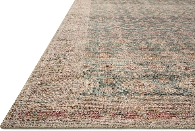 Loloi Angela Rose Aubrey Collection AUB-02 Aqua/Sand 3'-9" x 5'-6", .19" Pile Height, Accent Rug