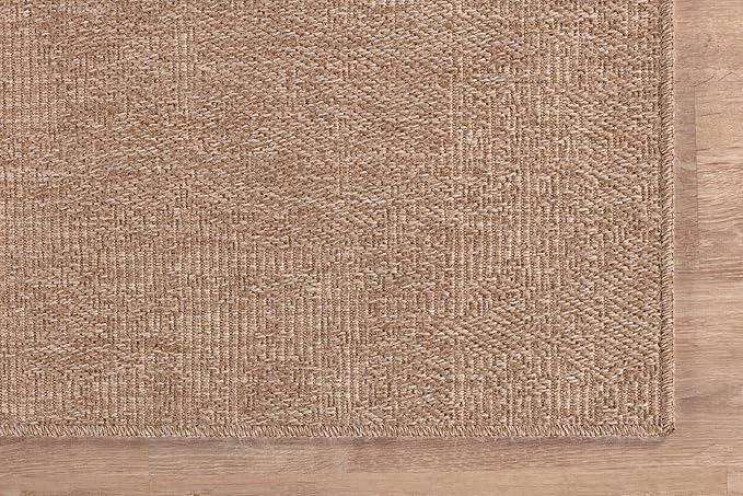 Washable Easy Jute Rug 2x7, Indoor Outdoor Runner Rugs, Natural Color Farmhouse Area Rugs for Living Room, Kitchen Rug High Traffic Area, Easy to Clean Solid Boho Woven Design Carpet (2 X 7 Natural)