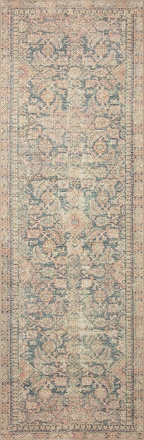 Loloi Angela Rose Aubrey Collection AUB-01 Navy/Multi 2'-6" x 9'-6", .19" Pile Height, Runner Rug