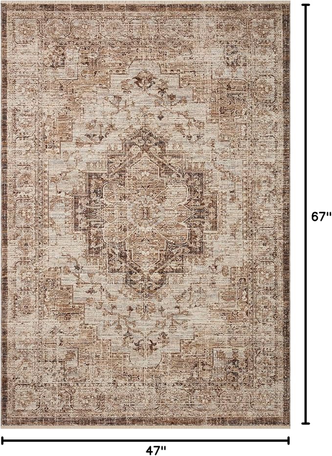 Loloi Sorrento Collection SOR-03 Mocha/Multi 3'-11" x 5'-7" Accent Rug