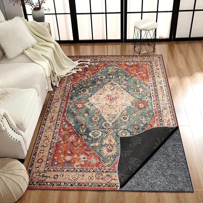 Waterproof Rug Pad, 2x3 Ft Under Area Rug Carpet Pad, Non Slip Rug Pads for All Floors and Hardwood Floors Finishes, Keep Carpets in Place Soft and Prevent Rug from Wrinkling or Buckling