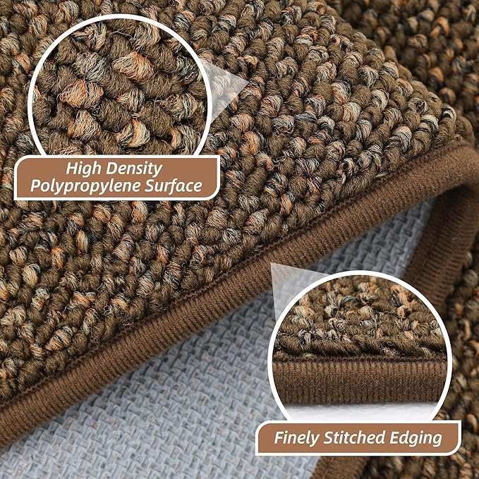 BEQHAUSE Hallway Runner Rugs 2x6, Hallway Rug Non-Slip Washable(Rolled-Up NO Creases), Runner Rug Absorbent Stain Resistant Hall Rug Carpet Runner, Entryway Rugs Floor Mat Laundry Room Rugs, Brown