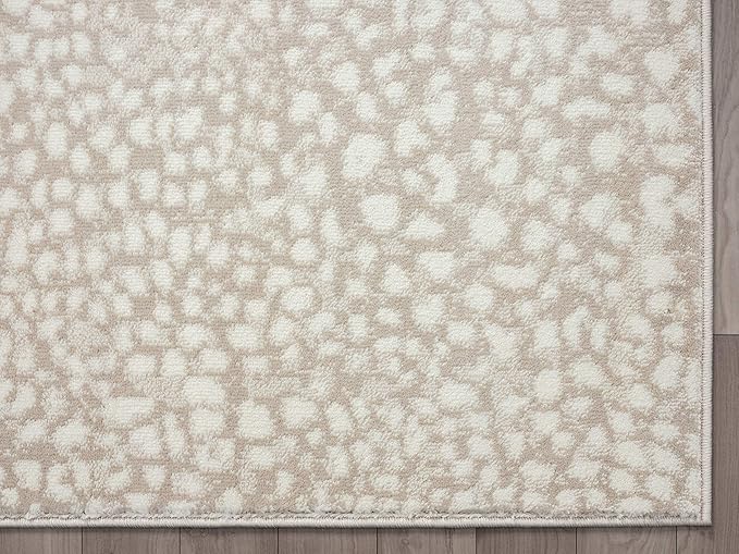 Abani Beige Cheetah Print Area Rug Rugs, Arto Collection - Contemporary Durable Accent Rug (2'x3')