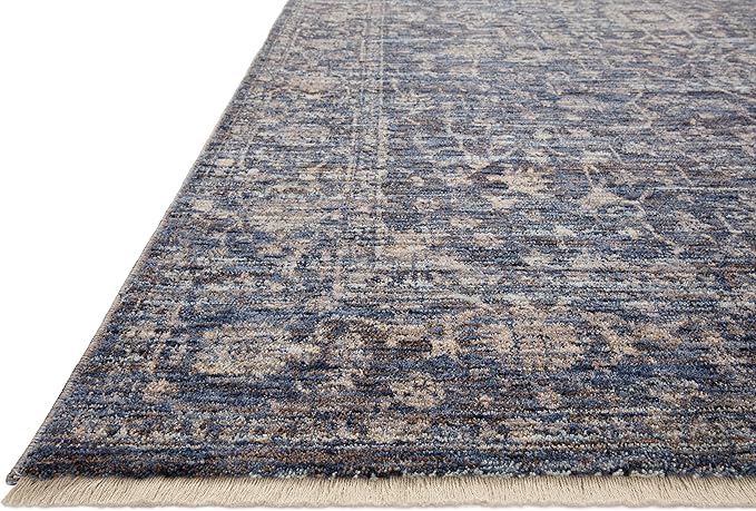 Loloi II Sorrento Collection SOR-01 Midnight/Natural 3'-11" x 3'-11" Round Accent Rug