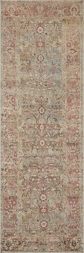 Loloi Adrian Collection ADR-06 Ocean/Clay 2'-6" x 7'-6", .19" Thick Runner Rug