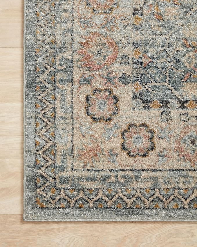 Loloi Jocelyn Collection JOC-04 Sky/Multi 4'-0" x 6'-0" .38" Thick Accent Rug