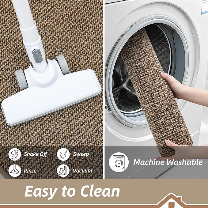 BEQHAUSE 20"x32" Entryway Rug Indoor Door Mat Non-Slip Washable, Hallway Rugs Absorbent & Stain Resist Hall Carpet Runner Rugs for Entryway, Front Door Floor Mats Laundry Room Rugs for Entry, Taupe