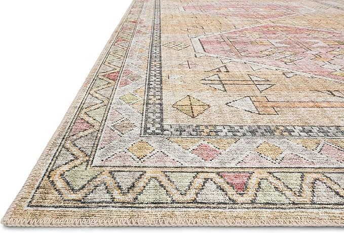 Loloi Skye Collection SKY-04 Gold/Blush 2'-6" x 10'-0" Runner Rug