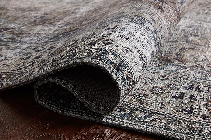 Loloi Layla Collection LAY-06 Taupe/Stone 5'-0" x 7'-6" .13" Thick Area Rug, Soft, Durable, Vintage Inspired, Distressed, Low Pile, Non-Shedding, Easy Clean, Printed, Living Room Rug