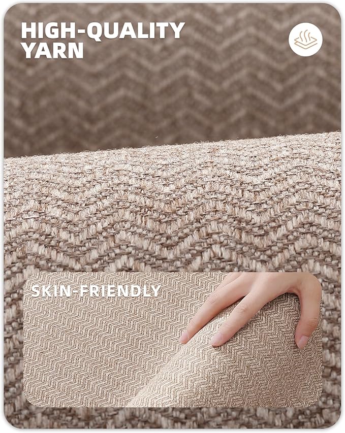 Color&Geometry Kitchen Rugs Kitchen Mats for Floor, 17"X59" Beige Kitchen Rugs Non Slip Washable with Rubber Backing, Low Pile, Quick Dry, Easy Clean Kitchen Runner Rug Kitchen Sink Mat
