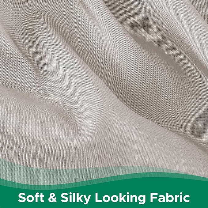 Biscaynebay Wrap Around Bed Skirts for King & Cal King Beds Short Drop of 12", Camel Grey Adjustable Elastic Dust Ruffles Easy Fit Wrinkle Resistant Silky Luxurious Fabric Machine Washable