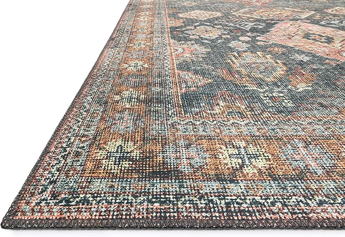 Loloi Skye Collection SKY-10 Sea/Rust 2'-0" x 5'-0" Accent Rug