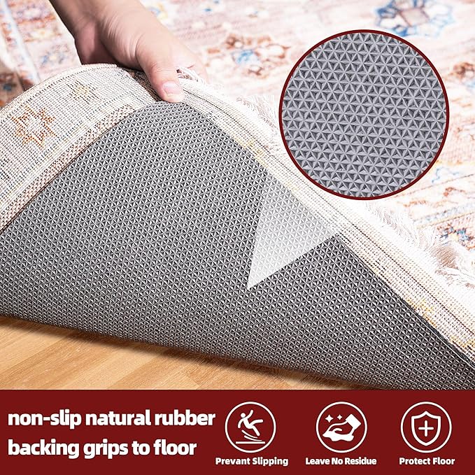 BAGAIL Felt and Natural Rubber Backing Rug Pads 1/8” Thick, 2 x 10 Ft Non Slip Rug Gripper Keep Rugs in Place, Under Area Rug Protective Cushioned Pads, Carpet Runners, Hardwood Floors Protection