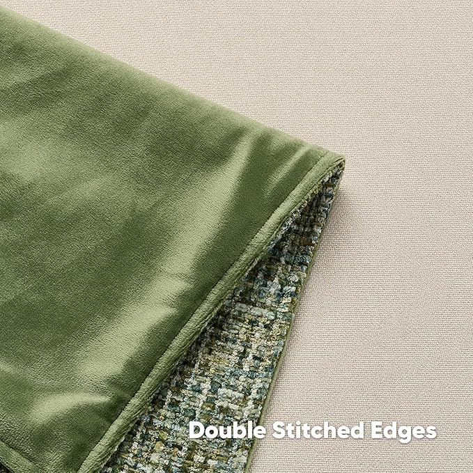 FUTEI Dark Green Decorative Throw Pillow Covers 26x26 Inch Set of 3,Soft Chenille Tweed Textured Euro Pillow Shams,Modern Home Decor for Couch Bed Living Room