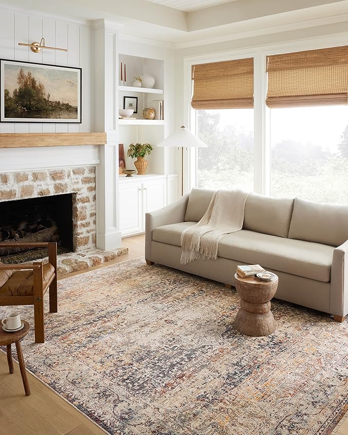 Loloi Sorrento Collection SOR-04 Natural/Multi 3'-11" x 5'-7" Accent Rug