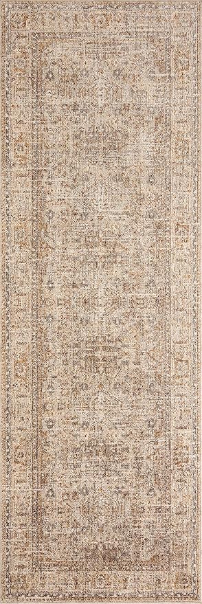 Loloi Angela Rose Blake Collection BLA-06 Oatmeal/Spice 2'-0" x 3'-0", .25" Pile Height, Fringe, Accent Rug