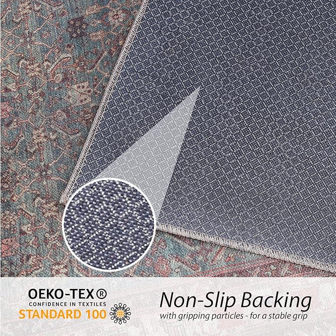 RugOver Machine Washable Area Rug, Pet-Friendly and Non-Slip Indoor Carpet for Kitchen, Bathroom, Living Room, Home Floor Decoration(Barn/Pine, 3' x 5')