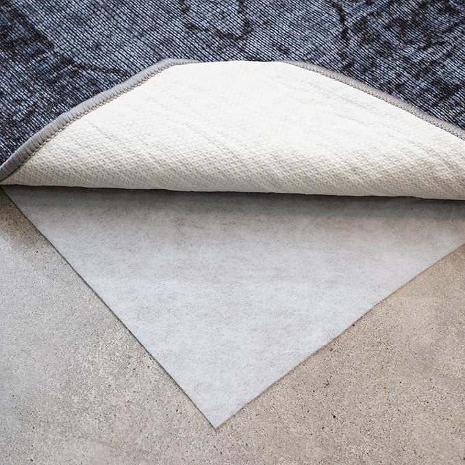 2' x 11' Non-Slip Rug Pad, Reversible Gripper, Non Skid Pads for Hardwood, Vinyl, Tile, Laminate Floors, Keep Area Rugs Secure, Natural Materials Safe for Indoor Flooring, ¼” Thick