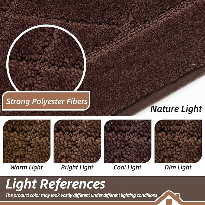 BEQHAUSE Dirt Trapper Door Mat 32" x 72", Doormat Non-Slip Entryway Rugs Washable, Dog Door Mat Stain Resistant and Absorbent Welcome Floor Mat for Front Back Door, Mud Wet Shoes & Paws, Brown