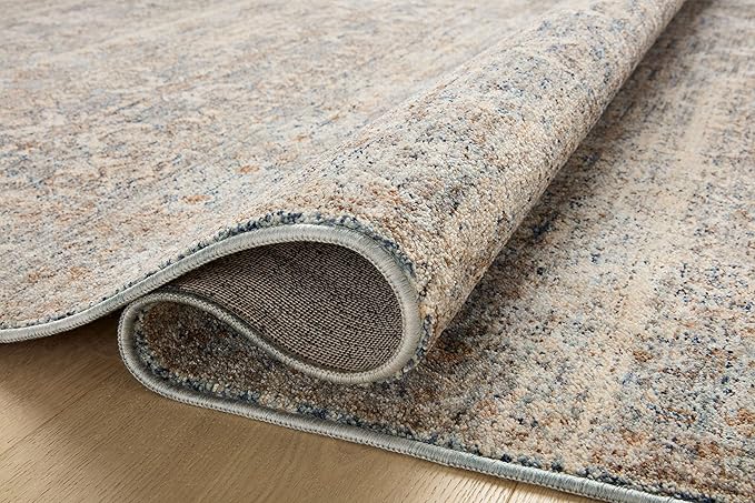 Loloi Angela Rose Blake Collection BLA-02 Ocean/Mocha 2'-7" x 13', .25" Pile Height, Fringe, Runner Rug